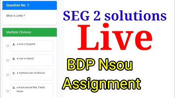 Live Discussion on NSOU BDP SEG 2 assignment solve