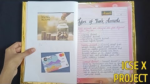 Maths Project On Bank Accounts class X ICSE | Boards Maths project ICSE  by Tahira Farheen