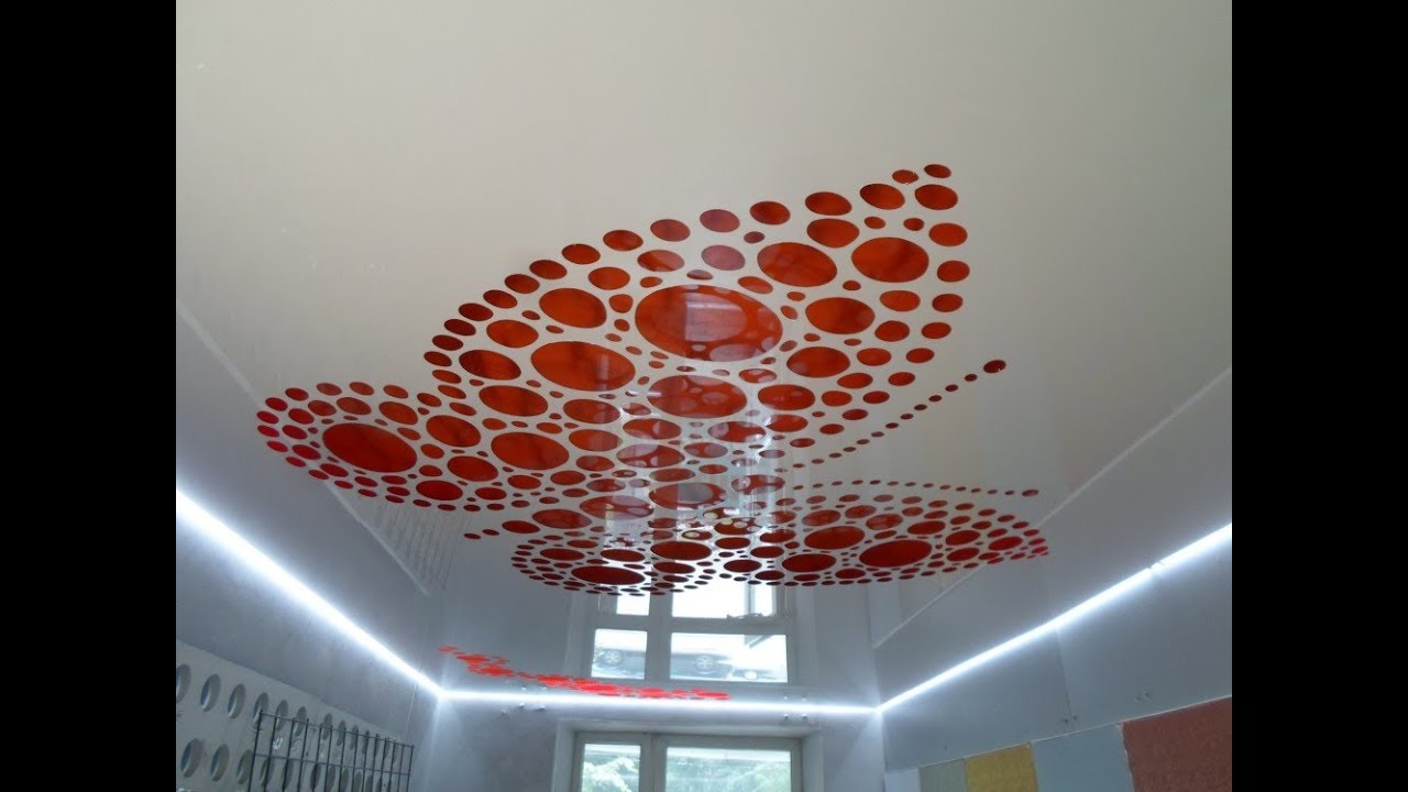 Как делаются натяжные потолки с резными элементами - YouTube