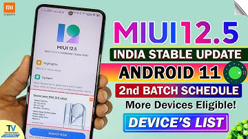 MIUI 12.5 India Update Roll Out | MIUI 12.5 Second Batch Device List | Redmi Note 9 MIUI 12.5 Update
