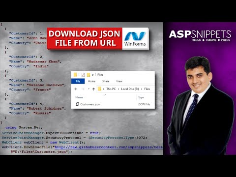 Download JSON file from URL in Windows Forms C#