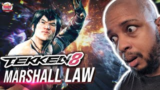 Marshall Law is GOD-LIKE?! Tekken 8 Marshall Law GAMEPLAY TRAILER REACTION