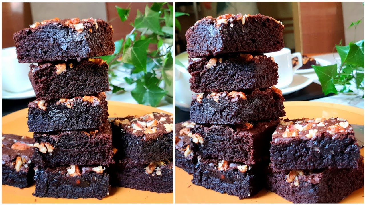 كيكة الشكلاطة معلكة وصفة في دقائق سهلة وسريعة التحضير 😋😋#brownies