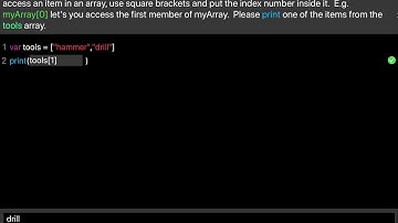 Learn Swift: Access items in array using index values (Chapter 5 Lesson 7)