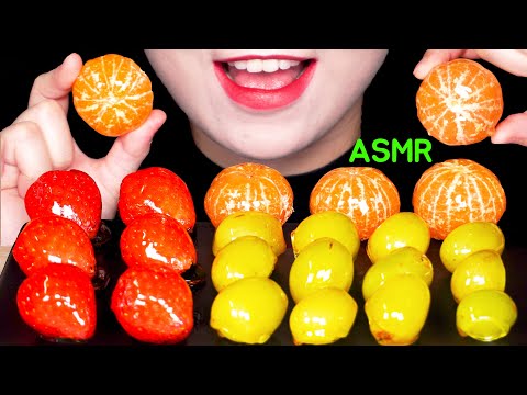 ASMR*(STRAWBERRY,GREEN GRAPE,TANGERINE)TANGHURU*딸기 탕후루, 밀감 탕후루, 청포도 탕후루 먹방*NO TALKING*MUKBANG