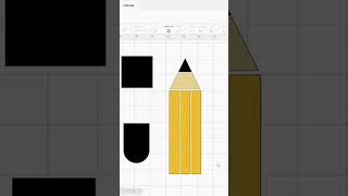Make a Pencil in Cricut Design Space Using Only Shapes!  #cricuttips  #designspacebeginner