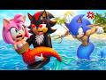 SONIC Rescues AMY MERMAID on the BEACH! SHADOW is ANGRY! | Sonic The Hedgehog 3 Animation