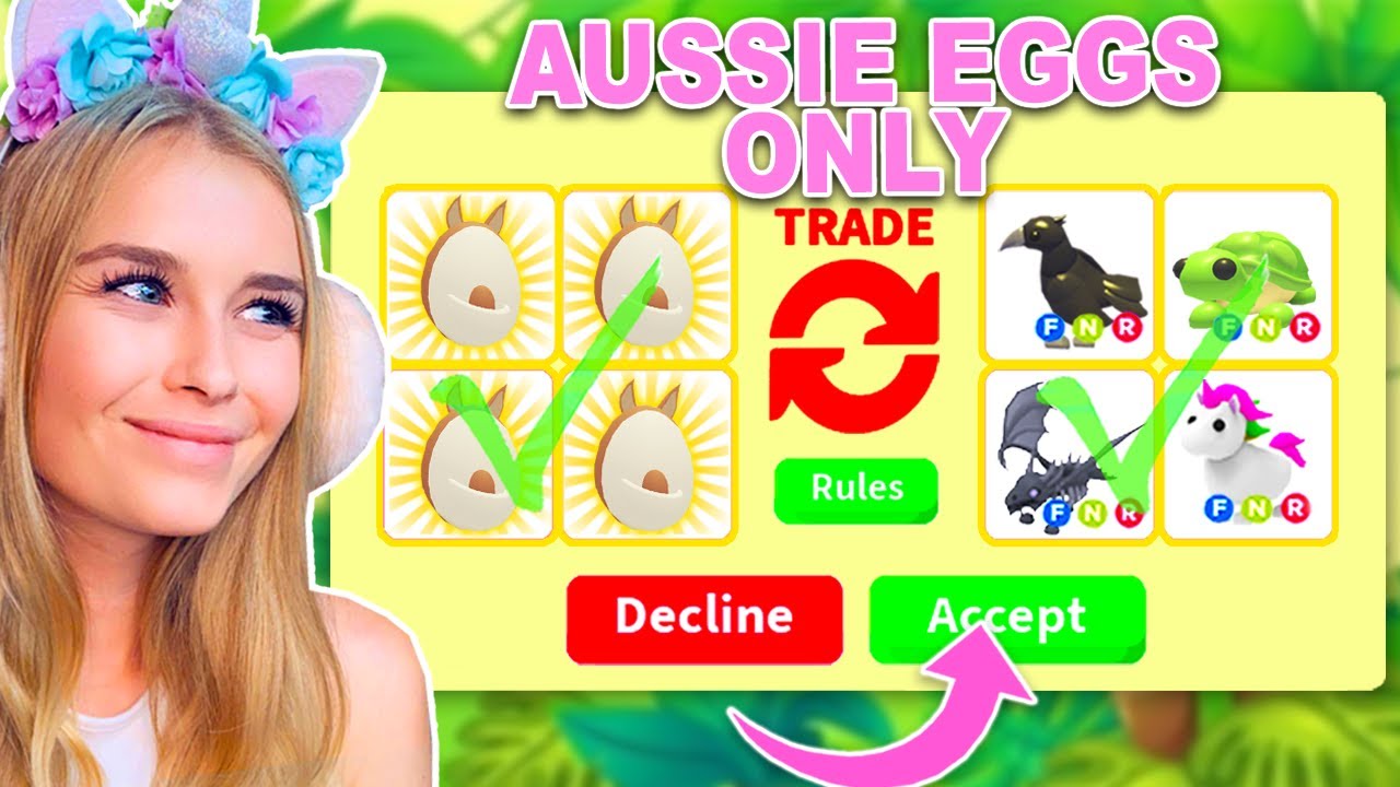 Trading Aussie Eggs Only In Adopt Me Roblox Youtube - trading aussie eggs only in adopt me roblox youtube