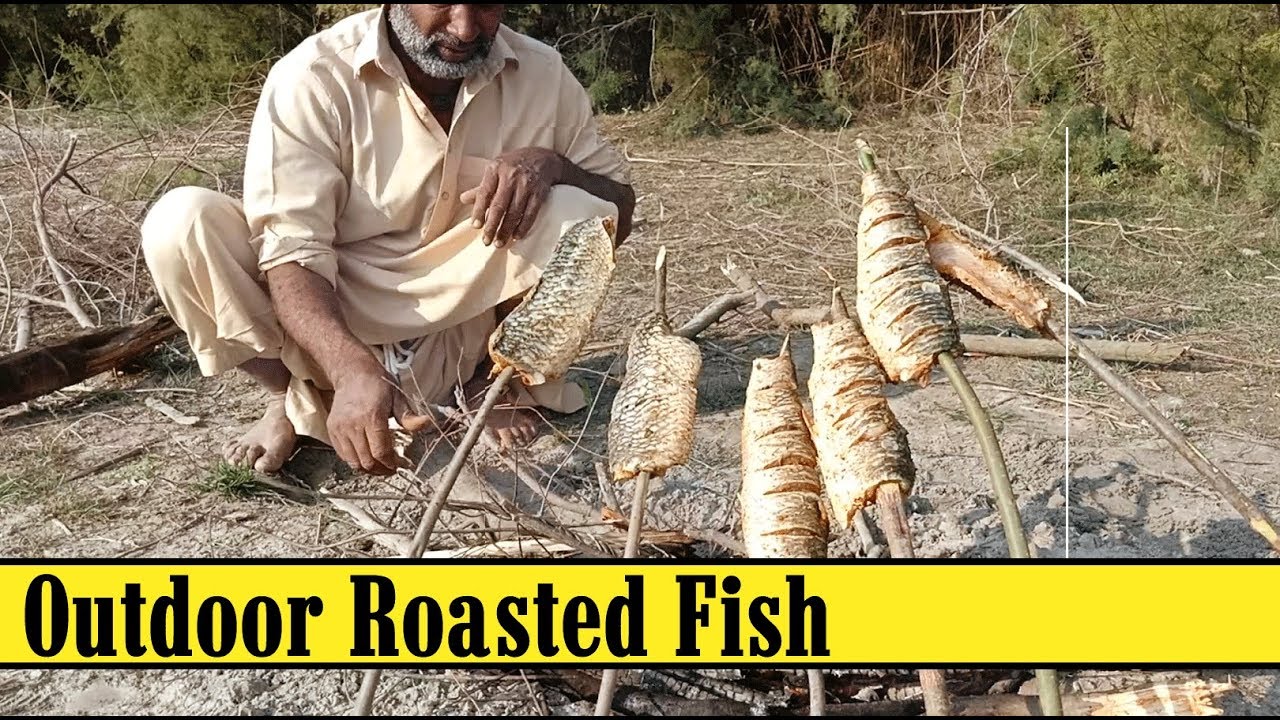 Easy Roasted Fish Recipe Outdoor Cooking Video YouTube