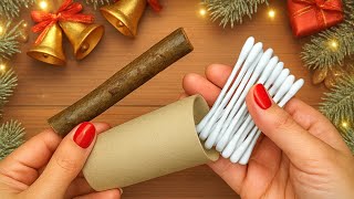 Super Cute Winter Decor Diy With Cotton Swabs And Tree Branches