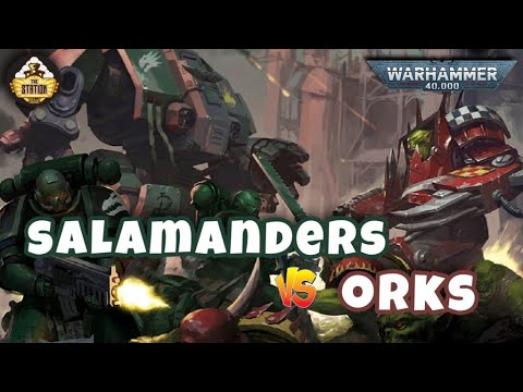 Видео: Orks vs Salamander | Репорт 50 PL |  Warhammer 40000