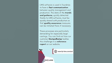 Why is LIMS software used in foundries? How does a LIMS help? #shorts