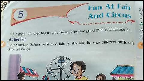 Class-4,EVS, lesson-5 Fun at fair and circus,part -1