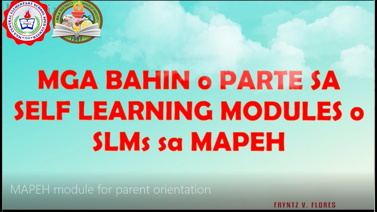 BAHAGI NG ADM GRADE 5 MAPEH MODULE (BISAYA EXPLANATION) for parents orientation