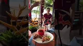 Download Lagu Eating a skewer set at Arang Restaurant at Sutera Sanctuary Lodges on Manukan Island MP3
