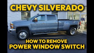 How To Remove Power Window Switch - Chevy Silverado by What To Do Rob 260 views 8 months ago 1 minute, 50 seconds
