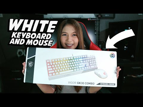 WHITE Gaming Keyboard & Mouse : MSI VIGOR GK30 COMBO & FORCE GC30 V2 - Review and Unboxing