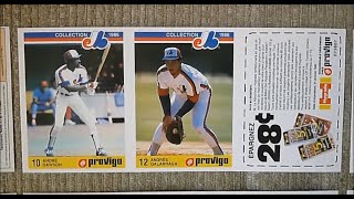 1986 Provigo Montreal Expos Baseball Card Set