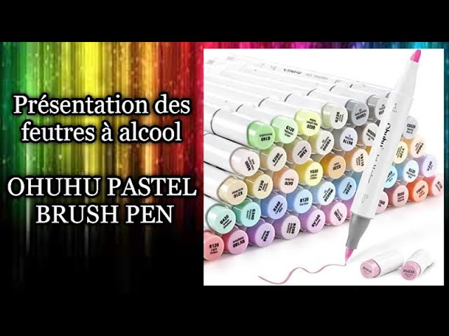 Présentation des feutres à alcool OHUHU PASTEL BRUSH PEN 