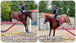 JUMP TRAINING + SEPTEMBER GOALS with SEVEN HORSES