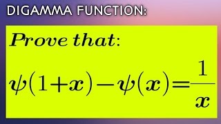 Digamma function of 1+x minus Digamma function of x=1/x | advanced integration problems |