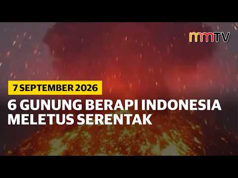 6 gunung berapi Indonesia meletus serentak