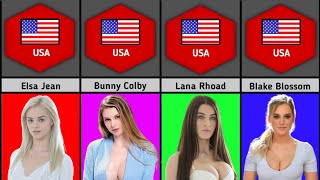 Top Prn Actress From USA (Part 1) | Most Beautiful Prn Actress From USA - 2D Comparison @MrBeast