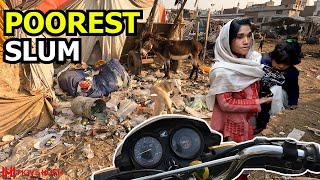 Exploring SLUM In Pakistan With SHOCKING POVERTY | Motorcycle Ride POV Tour [4K] Sialkot