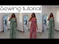 How to Cut and Sew a Stylish Jumpsuit with Elastic Top and Fitted Drawstring waist @floxiifyapparels