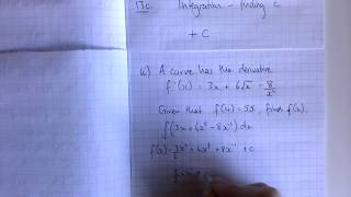 13c Integration - Finding c - A and AS level Maths
