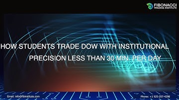 Students trade Dow with Institutional Precision less than 30 min a day | Fibonacci Trading Institute