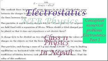 #3 Electrostatics conceptual numerical problems | Class 11 NEB Physics | In Nepali