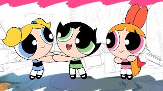 Раскрашиваем Суперкрошки герои мультика Powerpuff Girls Волшебная Раскраска для детей