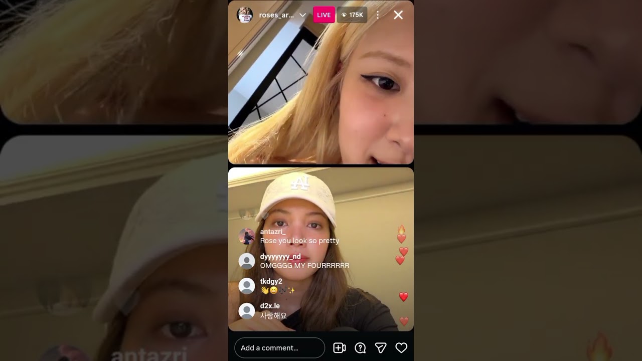 20260228 Розе и Лиза в прямом эфире в Instagram