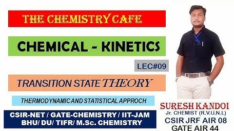CHEMICAL KINETICS L9| TRANSITION STATE THEORY| EYRING EQUATION| CSIR NET| GATE| IIT JAM| M.Sc. CHEM.