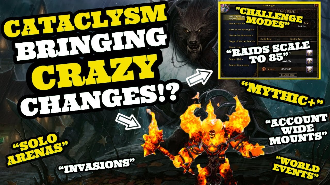 HUGE Cataclysm Classic Info - Scaling raids, Mythic plus, talent rework and  more!!! 