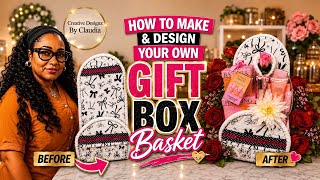 DIY How to Make and Design Your Own Gift Box Basket #diy #Easy #holiday