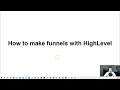 How to make funnels with HighLevel