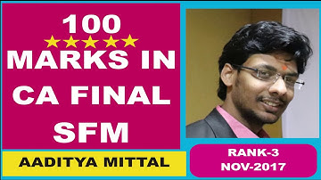 CA Final SFM 100Marks By Aditya Mittal Student of Aaditya Jain SIr