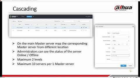 DSS PRO - Cascading of Master servers