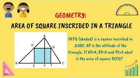 Geometry : Area of square inscribed in a triangle | GRE, GMAT, CAT, SAT, ACT