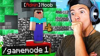 We gave a noob ADMIN on Hypixel (MINECRAFT BEDWARS!)
