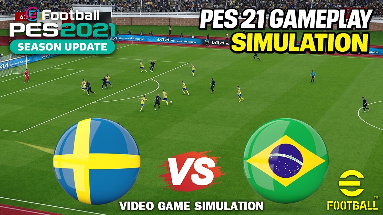 August 18, 2026 | SWEDEN vs BRAZIL | eFootball PES 2021 Gameplay | Video Game Simulation