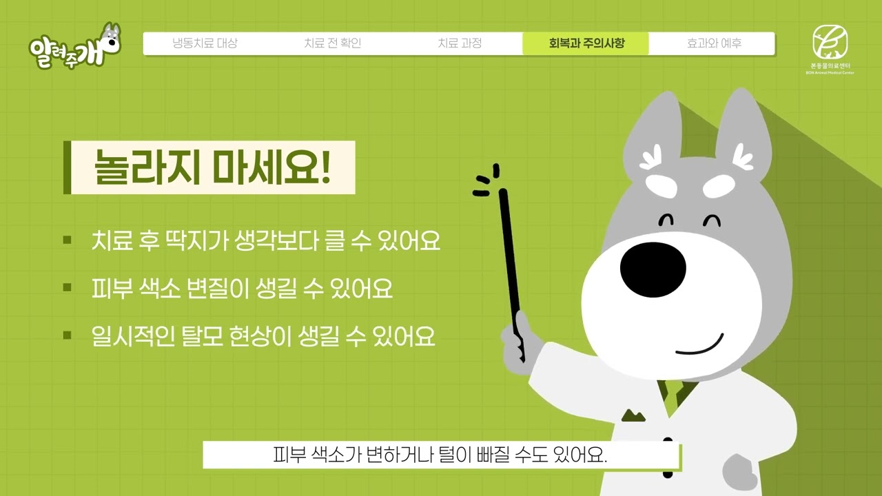[본바이오메드] 알려주개 ep.냉동치료 l 모션그래픽 I 유튜브 콘텐츠
