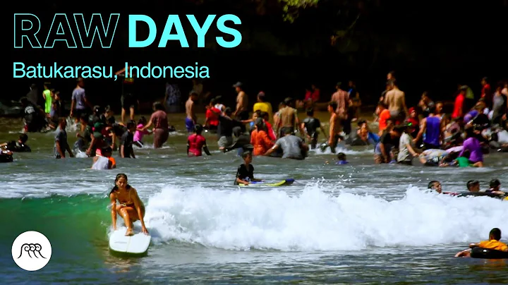 RAW DAYS | Extremely crowded beach at Batukaras | Longboard surfing with Josie, Sarah, Ikit