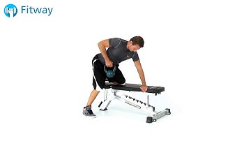 How To Do: Kettlebell Row - On Bench Single Arm | Back Workout Exercise