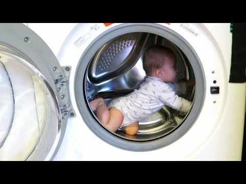 Video: A Baby In A Washing Machine?