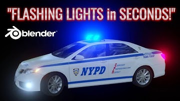 How to Animate Flashing Police Lights in Blender 4.4 Eevee