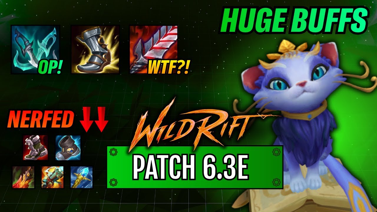 Wild Rift: PATCH 6.3e - HUGE ITEM CHANGES!! - YouTube