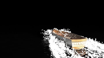 Boat sailing in ocean sim.     #phoenixFD #Vray #3dsmax #VFX